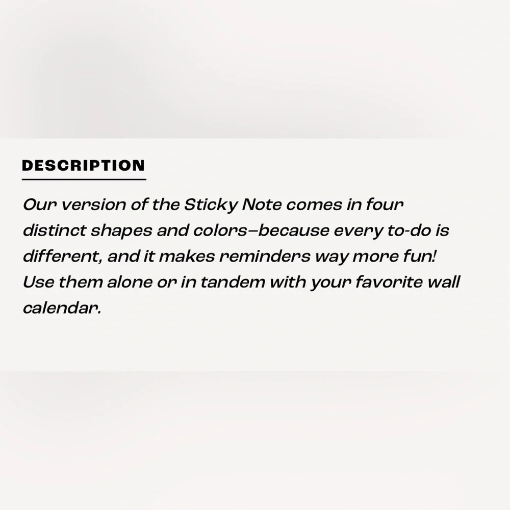 NWT NIB Poketo Essentials - Essential Sticky Notes 2 Pack